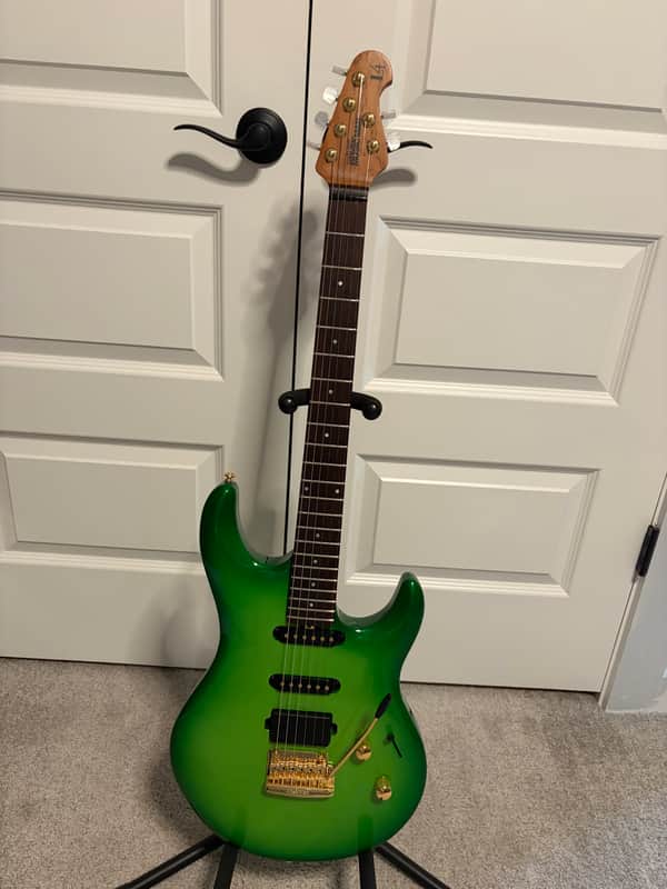 Ernie Ball Music Man Luke 4 HSS 2026 - Emerald Green Busrt image 1