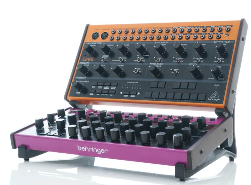 Dextend Dual Tier Desktop Stand PETG Behringer Crave, Edge, Grind, Spice Synth Ableton Move Arturia Keystep New - Plastic image 1