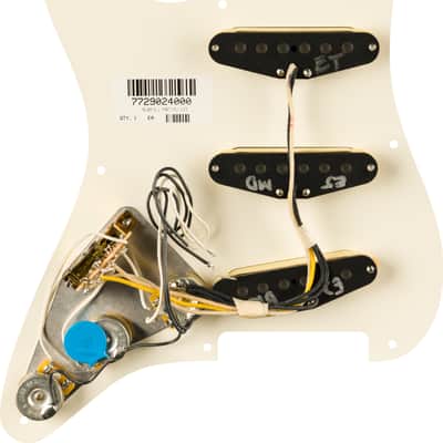 Fender Eric Johnson Pre-Wired Stratocaster Loaded Pickguard, Parchment, 8-Hole image 4