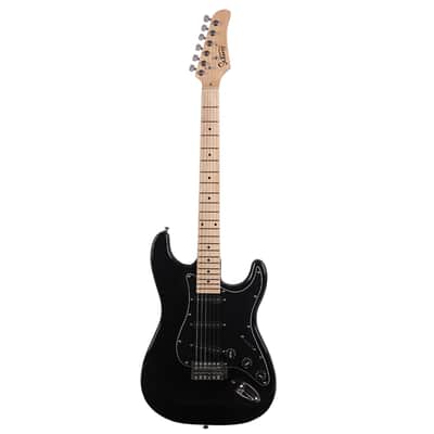 Glarry GST Stylish Electric Guitar Kit with Black Pickguard includes Guitar, Amp, Soft Case, Strap, Cord, and Pick 2020s - Black image 18