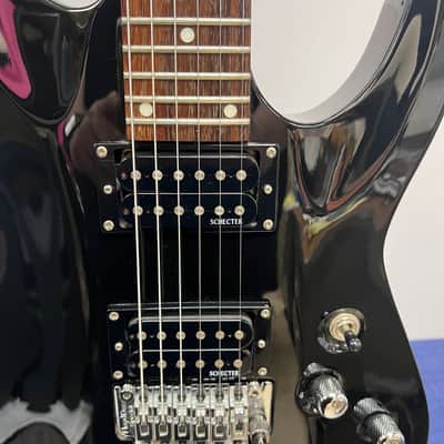 Used Schecter Diamond Series Omen 6 FR Electric Guitar Gloss Black Floyd Rose Special Locking Nut image 7