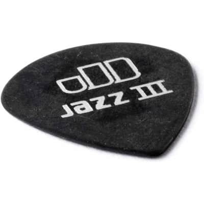 Jim Dunlop Tortex Pitch Black Jazz III 1.5mm Guitar Picks - 12 Pack image 3