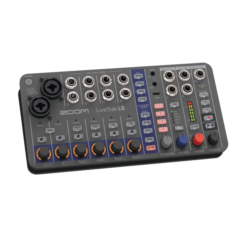 ZOOM ズーム L6 Zoom LiveTrak L6 6 Channel Digital Mixer / Recorder | Reverb