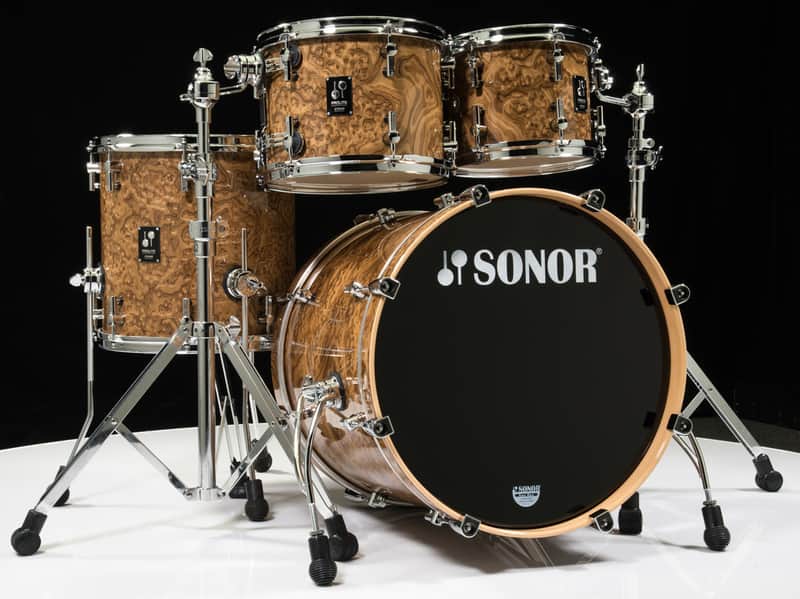 Sonor Prolite 4pc Studio Shell Pack 10/12/14/20 Chocolate Burl image 1