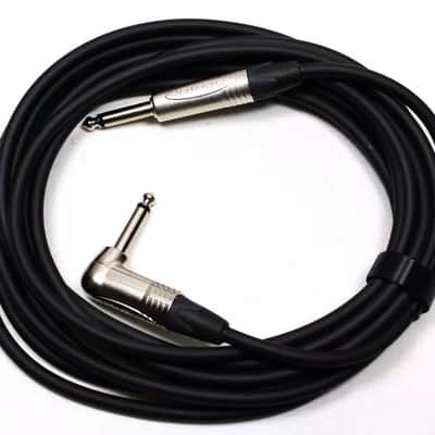 LASE 20 Ft Instrument Cable w/NEUTRIK LCNP2X & NP2RX Right Angle Cable Nickel image 2