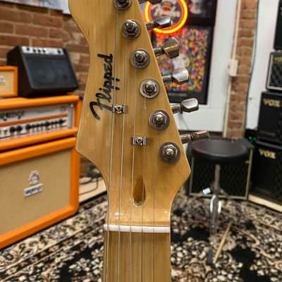 Flipped ?-Style Guitar Seafoam Green Sparkle Finish image 5