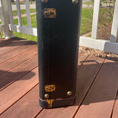 Rotary Connection 12” portable/travel guitar suitcase speaker cabinet. Black/Blue Tolex. Vintage 50’s repurposed case. Unique vintage grill cloth. 12” vintage Pyle 8 ohm speaker. Switchcraft jack 2026 - Black/Blue image 12