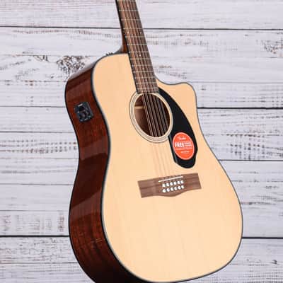Fender CD-60SCE Cutaway Dreadnought 12-String Acoustic-Electric Guitar | Natural (IN-STOCK) image 3