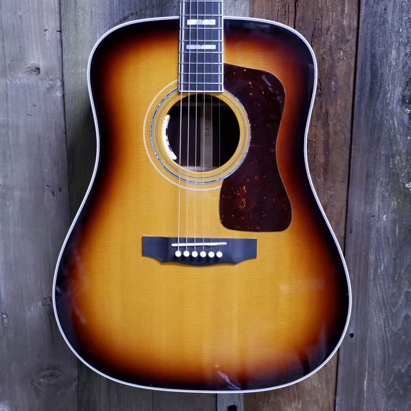 Guild USA D-55E Dreadnought - Antique Burst w/ Humidified Hard Case NAMM Display Guitar image 1