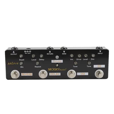 Mosky 5 in 1 Multieffects Pedal with Overdrive Distortion FX Loop Delay Reverb Effects Footswitch True bypass (Price includes the import duty for US buyer) image 2