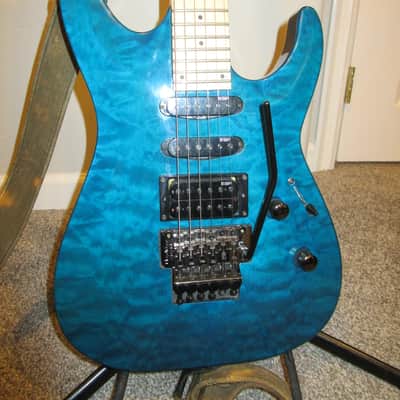 ESP LTD MH-103 QM 2008 - 2018 - See Thru Blue image 7