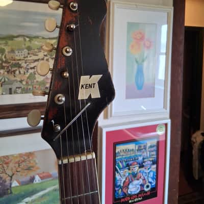 ~VINTAGE 1967 Kent Americana Sunburst Electric Hollowbody Guitar~ image 4