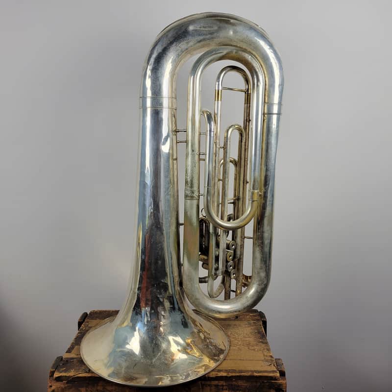 Dynasty M875 Marching Tuba Silver Needs work Local Pickup only in