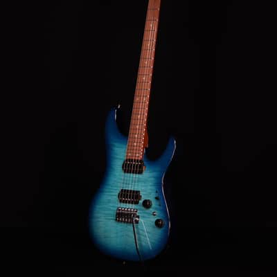 Ibanez AZ24S1F Flame Top Electric, Transparent Turquiose Burst image 6