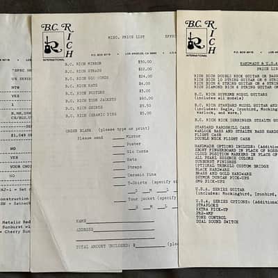 Vintage Lot 1984 and Later B.C. Rich N.J. Series Catalog Eagle Mockingbird Acoustics Jazz image 7
