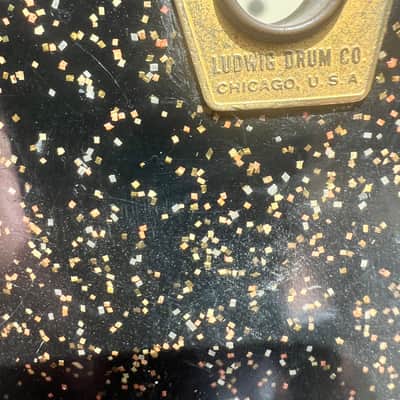 Ludwig Early 60's Ludwig Galaxy Sparkle deep 14" snare drum with case 1962-1967 - SPARKLING GALAXY PEARL SPARKLE image 8