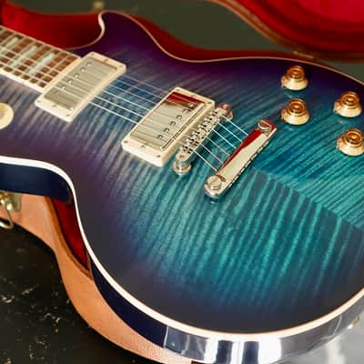 Gibson Les Paul Traditional Blueberry Burst Reverse Chevron Top 2018 image 20