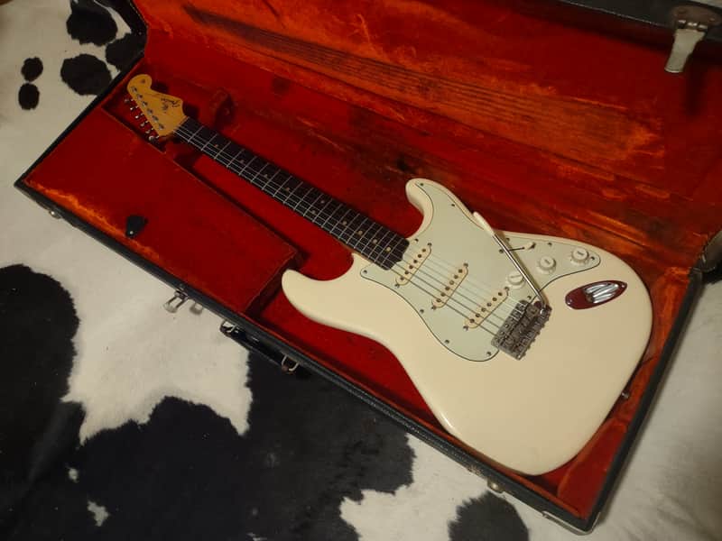 1964 Fender Stratocaster Olympic White Custom Color Body-Only Refin- Ideal Player Strat w/Case! image 1