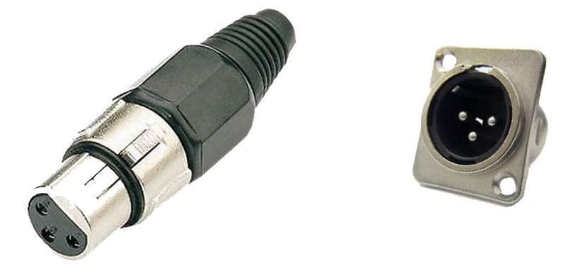 Procraft PC-TX001 & PXLRMP 3 Pin Female XLR Cable End Connector & Panel Mount image 1