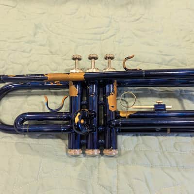blue Merano Student Beginner Trumpet with Mouthpiece and Carrying Case image 10