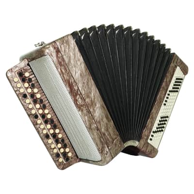 Russian Bayan Tulskiy, 3 Row Tula Chromatic Button Accordion, Vintage Music Box B System, New Straps and Soft Case, 2746 image 2