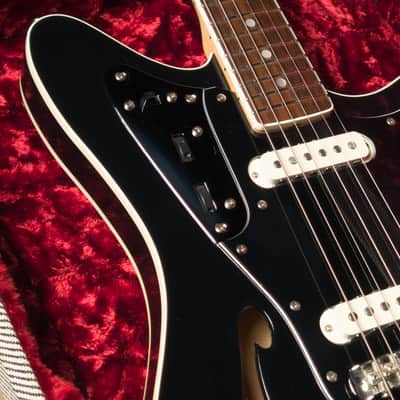 Fender FSR Thinline Jaguar 50th Anniversary 2012 Gloss Black MIJ w/ G&G Tweed Case image 7