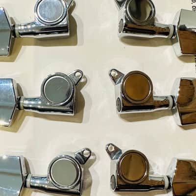3x3 Electric Guitar Tuning Machine Heads/Keys (set of 6) - Chrome image 3