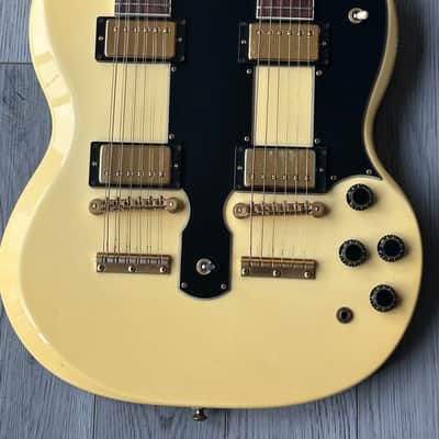 Gibson EDS-1275 Double Neck SG Electric Guitar 1990 - White image 9