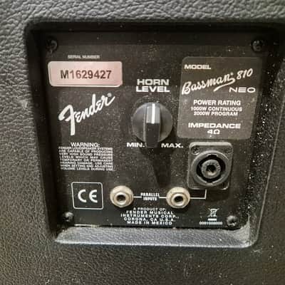 Fender Bassman 810 Neo Bass Amplifier Cabinet - 8x10" Neo Speakers, 2000 Watts - Excellent w/ Flight Case image 11