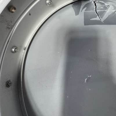 Vintage Ludwig Acrolite Aluminum Snare Drum 8 Lug 14x5” Blue Olive Badge 1976 76 Acrolite 1979 - Brushed Aluminum image 12