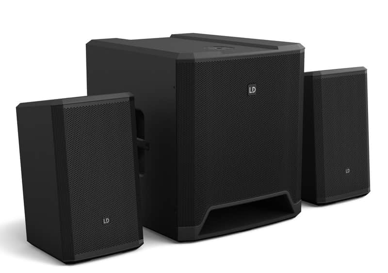 LD Systems DAVE 15 G4X Compact 2.1 Powered PA System With 15" Subwoofer 2060 Watts, Bluetooth Streaming image 1