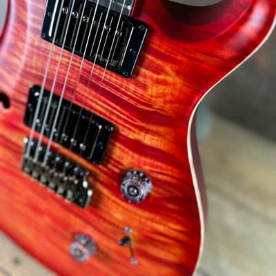 PRS Wood Library Custom 24 Fatback Semi-Hollow! - Blood Orange 425091 image 6