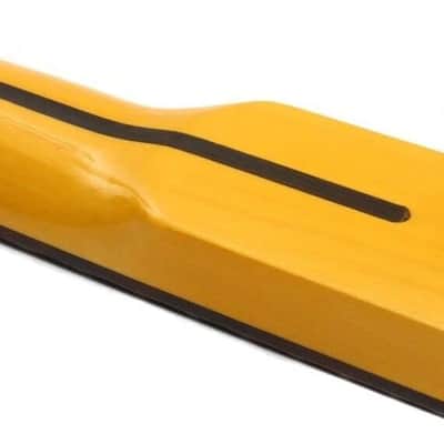 Guitar Neck scalloped Maple wood 22fret 25.5inch Rosewood Fretboard Dot Inlay Yellow paint Bolt on heel image 3