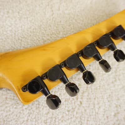 Moon Katze HSH Superstrat 1980s Black Gold Sparkle PGM MIJ image 16