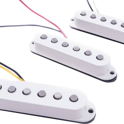Fender Deluxe Drive Stratocaster Single Coil Pickup Set, White image 1