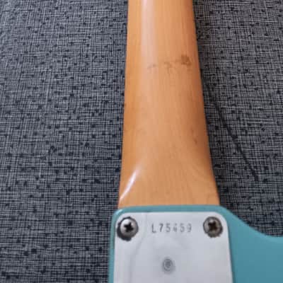 All original vintage 1965 pre-CBS L serial Fender Mustang in gorgeous Daphne blue! image 5