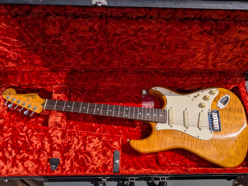 Fender STR-1150 LSM Stratocaster Solid Flame Maple Body 90s Lace Sensor Made in Japan image 1