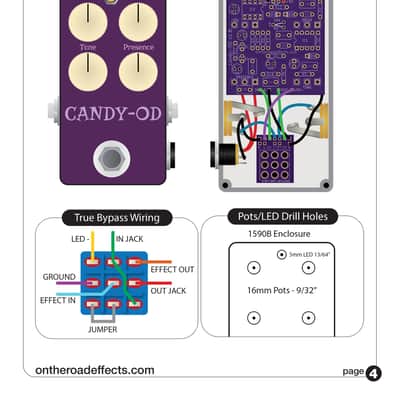 Candy-OD PCB - Build your own Crunchbox Overdrive Distortion Pedal! image 2
