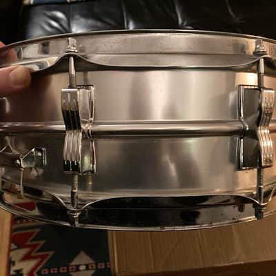 1968 Ludwig Acrolite Snare 5x14" Aluminum Snare Drum with Keystone Badge - Matte Aluminum image 9