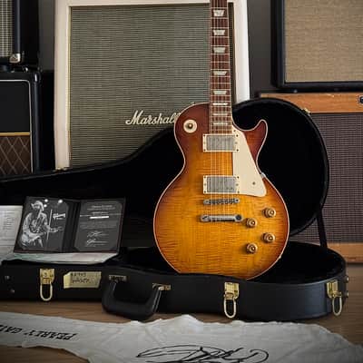 Gibson Custom Shop Billy Gibbons "Pearly Gates" Les Paul Std. VOS "Holy Grail" Ltd. Run! Serial: #BG145 nur 3,92kg!  2009 - VOS Pearly Gates Burst image 17