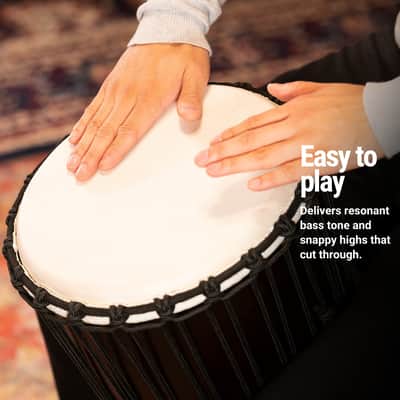 Meinl Percussion HDJ1-L Congo Series Headliner Rope Tuned Djembe, Large: 12-Inch Diameter image 2