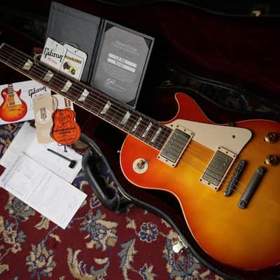 Gibson USA Custom Shop 58' R8 Reissue Les Paul Washed Cherry Sunburst image 1