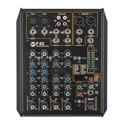 RCF F6X 6-Channel Multi-FX Analog PA Live Sound Mixing Console with Case image 2