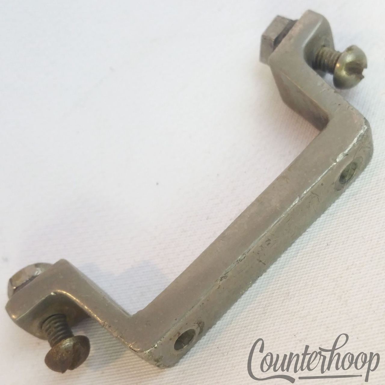 Leedy&Ludwig Snare Drum Butt Plate Nickel 2 7/16"Marching Parade Vintage 40s USA — main photograph