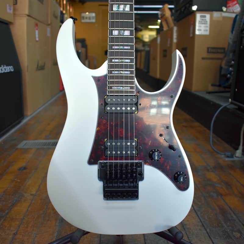 Ibanez Prestige RG653DX Electric Guitar White Flat w/Hard Case image 1