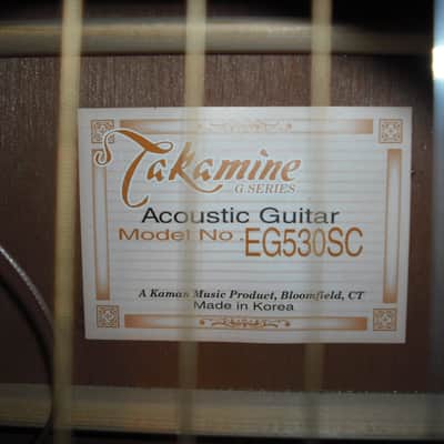 Used Takamine EG530SC Dreadnought Acoustic Electric Guitar Solid Top w/Case image 10