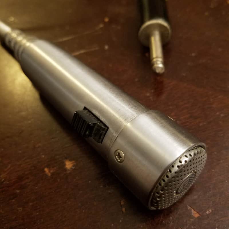 1960s Shure Crystal harp mic Hi-Z 777S brushed nickel