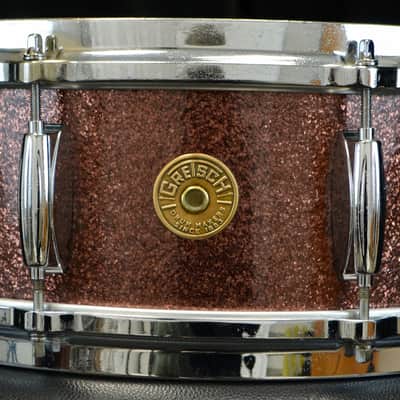 Gretsch 18/12/14/5.5x14" 60's Round Badge Drum Set - Burgundy Sparkle image 12