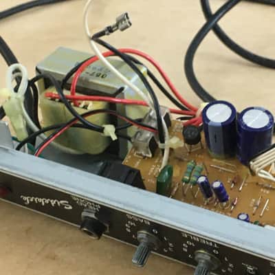 Vintage Fender Musical Instruments Squier PR-357 1990s Black Tolex Made In Korea Project Chassis Amplifier image 6