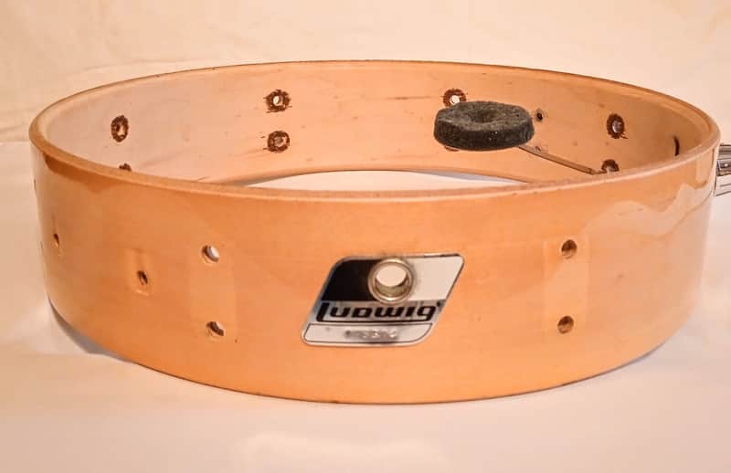 LUDWIG VINTAGE ROCKER ELITE PICCOLO SNARE DRUM SHELL 80's - FREE SHIP TO C-USA! image 1